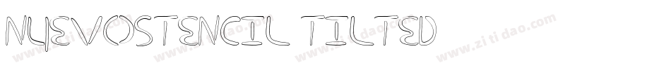 nuevostencil tilted字体转换